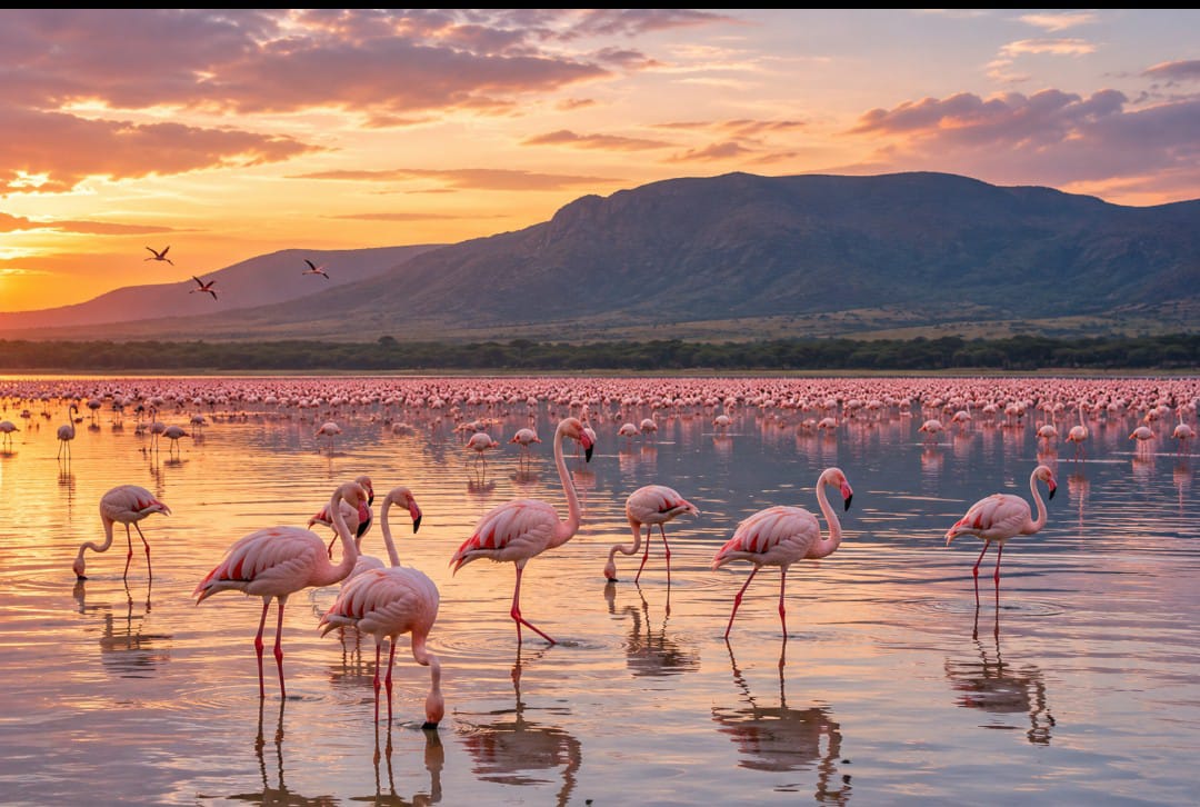 Lake Nakuru flamingos