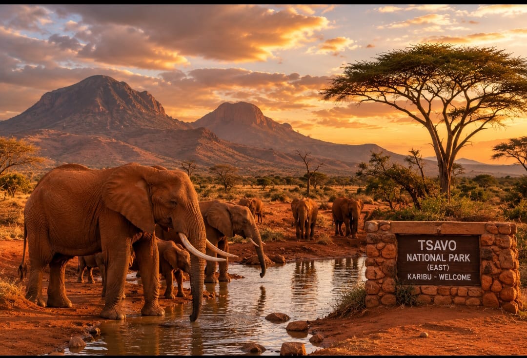 Tsavo red elephants